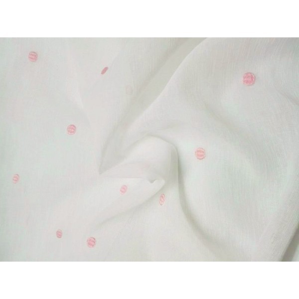 Visillo plumeti  topitos ROSAS