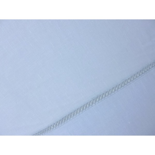 Visillo liso AZUL BEBE bajo vainica
