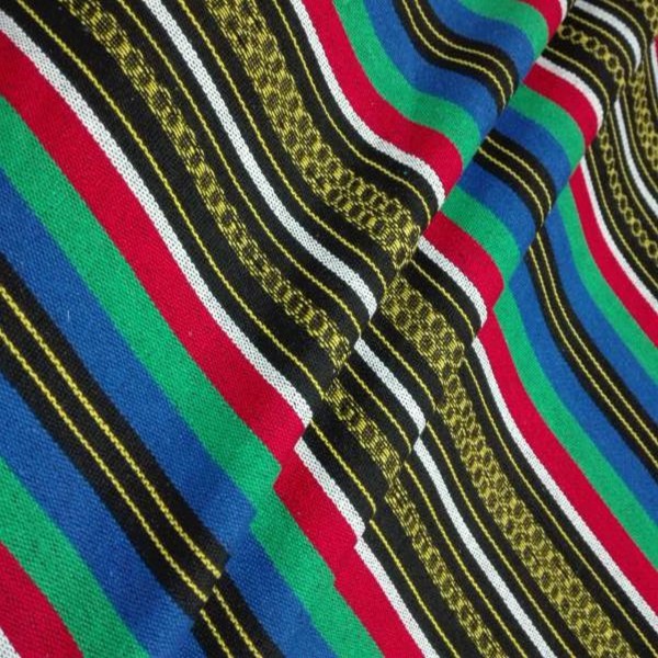 Alpujarreña de rayas  VERDES Y ROJOS ancho 150