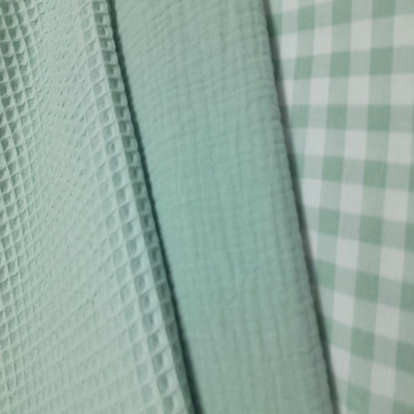 Piqué Waffle o Tela de gofre VERDE AGUA
