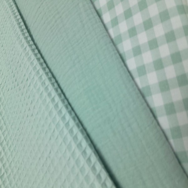 Piqué Waffle o Tela de gofre VERDE AGUA 2
