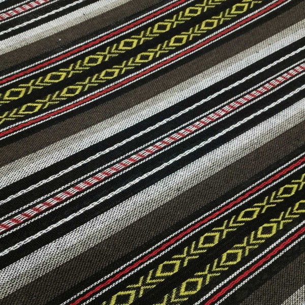Alpujarreña de rayas tonos MARRONES Y GRISES ancho 150