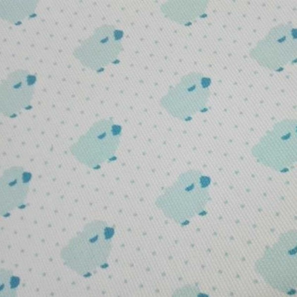 Pollitos azul 100% algodón