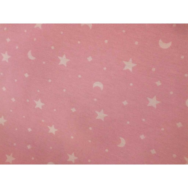 Loneta estrellas y lunas en ROSA