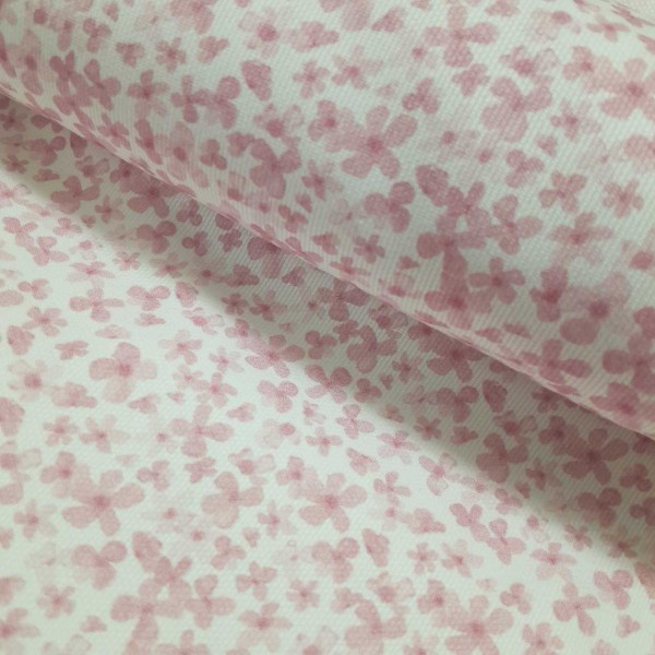 Flores rosa 100% algodón