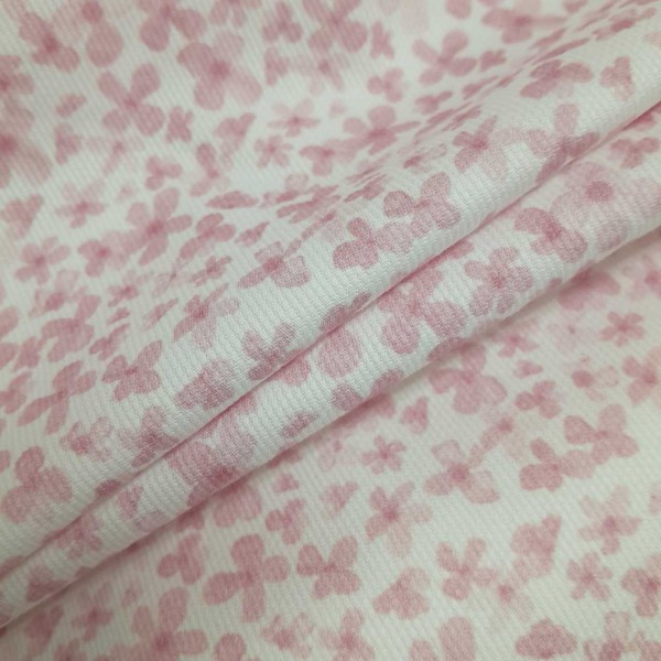 Flores rosa 100% algodón 2