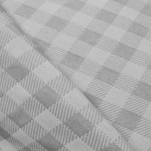 Piqué Royal CUADROS GRISES reversible ancho 280