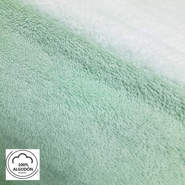 Felpa toalla bebé VERDE AGUA 100% ALGODÓN Excelente Calidad