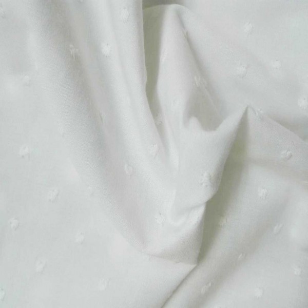 Plumeti batista BLANCO 100% algodón