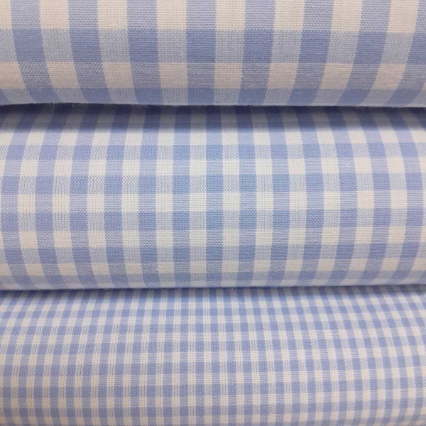 Vichy cuadros AZUL CLARO