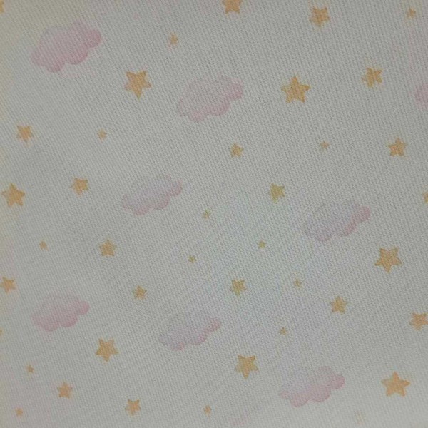 Piqué NUBES ROSAS 100% algodón