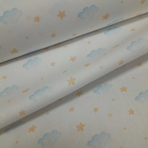 Piqué NUBES AZULES 100% algodón