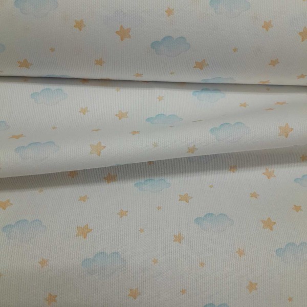 Piqué NUBES AZULES 100% algodón