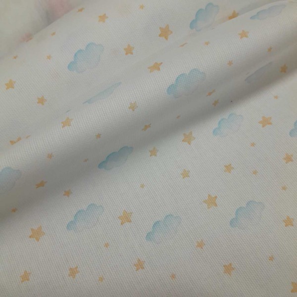 Piqué NUBES AZULES 100% algodón